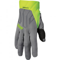 Manusi motocross Thor draft, Gri/Galben fluo Manusi motocross Thor draft, Gri/Galben fluo