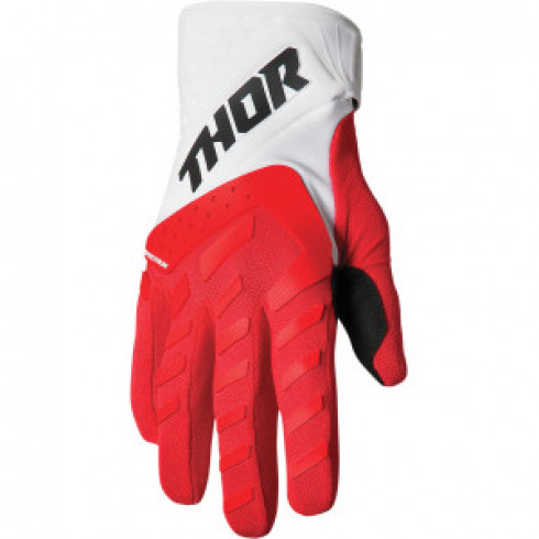 Manusi motocross Thor spectrum, Rosu/Alb Manusi motocross Thor spectrum, Rosu/Alb