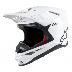 Casca motocross Alpinestars sm10, Alb