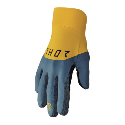 Manusi motocross Thor agile rival, Galben/Albastru