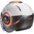 Casca scuter Hjc i40 panadi, Negru/Portocaliu thumb