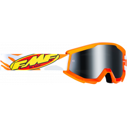 Ochelari motocross PowerCore assault, Alb/Portocaliu