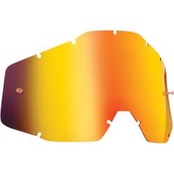 Placa dubla ochelari motocross pentru copii FMF PowerBomb/PowerCore Goggle RED/MIRROR