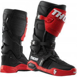 Cizme motocross Thor radial, Negru/Rosu
