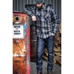 Blugi moto Trilobite 1860 ton-up dark blue slim fit, Albastru thumb