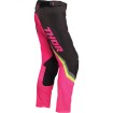 Pantaloni motocross dame Thor women's pulse rev, Negru/Roz thumb