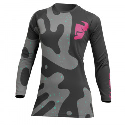 Bluza motocross pentru femei Thor women's pulse disguise, Gri/Roz