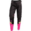 Pantaloni motocross dame Thor women's pulse rev, Negru/Roz thumb