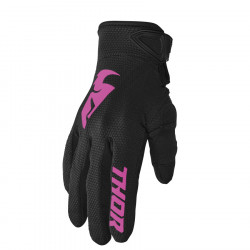 Manusi motocross pentru femei Thor women's, Negru/Roz Manusi motocross pentru femei Thor women's, Negru/Roz