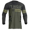 Bluza motocross pentru copii Thor youth pulse combat, Verde/Negru thumb