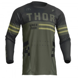 Bluza motocross pentru copii Thor youth pulse combat, Verde/Negru Bluza motocross pentru copii Thor youth pulse combat, Verde/Negru