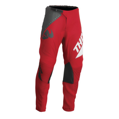 Pantaloni motocross pentru copii Thor youth sector edge, Rosu/Alb
