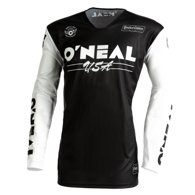 Bluza motocross O'neal mayhem bullet V.22, Negru/Alb