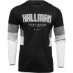 Bluza motocross Thor hallman differ draft, Negru/Alb thumb