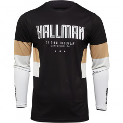 Bluza motocross Thor hallman differ draft, Negru/Bej
