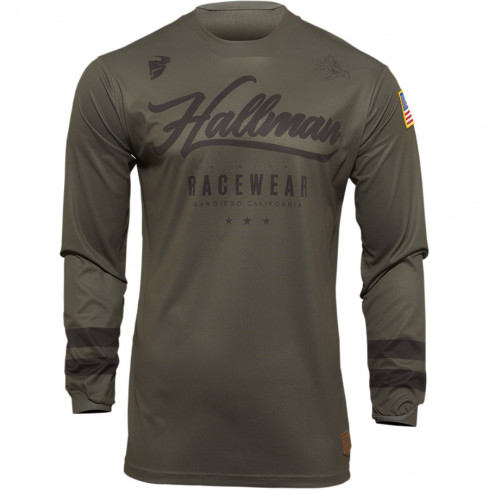 Bluza motocross Thor hallman hopetown, Verde/Negru Bluza motocross Thor hallman hopetown, Verde/Negru