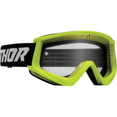 Ochelari motocross Thor combat racer, Negru/Galben fluo