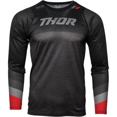 Bluza ciclism Thor assist banger long sleeve, Negru/Rosu