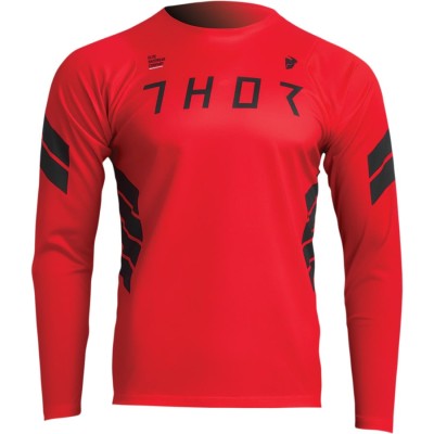Bluza ciclism Thor assist sting long sleeve, Rosu/Negru