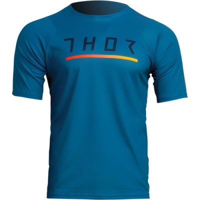 Bluza ciclism Thor assist caliber short sleeve, Albastru