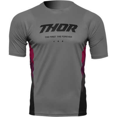 Bluza ciclism Thor assist react short sleeve, Gri