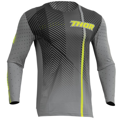Bluza motocross Thor prime tech, Gri/Galben fluo