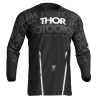 Bluza motocross Thor pulse mono, Negru/Alb