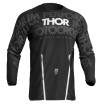 Bluza motocross Thor pulse mono, Negru/Alb thumb