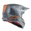 Casca motocross Alpinestars sm10 meta mx, Gri/Portocaliu thumb