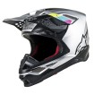 Casca motocross Alpinestars sm8 contact mx, Argint/Negru thumb