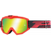 Ochelari motocross PROGRIP3201FL Atzaki mx, Rosu/Galben fluo