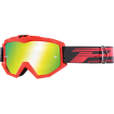 Ochelari motocross PROGRIP3201FL Atzaki mx, Rosu/Galben fluo thumb