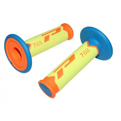 Mansoane motocross Progrip tripple density 788, Albastru/Galben/Portocaliu