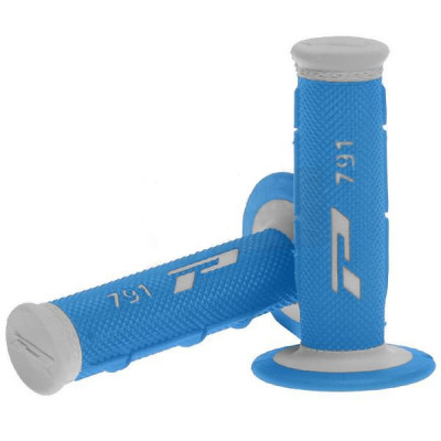 Mansoane motocross Progrip double density, Gri/Albastru
