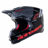 Casca motocross Alpinestars sm8 radium 2, Negru/Rosu