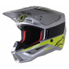 Casca motocross Alpinestars sm5 bond, Gri/Galben fluo