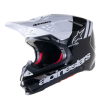 Casca motocross Alpinestars sm8 radium 2, Negru/Alb thumb