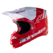 Casca motocross Alpinestars sm8 radium 2, Rosu/Alb thumb