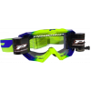 Ochelari motocross Progrip venom roll off, Albastru/Galben