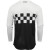 Bluza motocross Thor Hallman differ cheq, Negru/Alb thumb