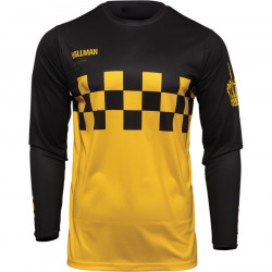 Bluza motocross Thor Hallman differ cheq, Galben/Albastru