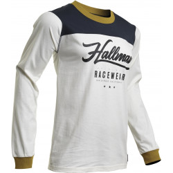 Bluza motocross Thor Hallman gp, Alb/Albastru