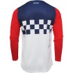 Bluza motocross Thor Hallman differ cheq, Alb/Rosu/Albastru thumb