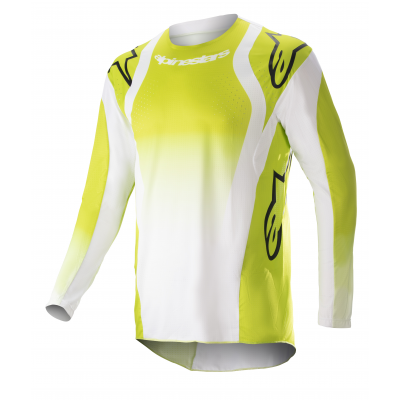 Bluza motocross Alpinestar Techstar Push, Galben fluo/Alb