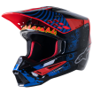 Casca motocross Alpinestars sm5 sol, Negru/Rosu thumb