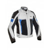 Geaca moto din textil Airstream x, Gri/Albastru