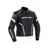 Geaca moto de piele Richa assen, Negru/Alb