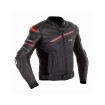 Geaca moto de piele Mugello II, Negru/Rosu thumb