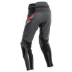 Pantaloni moto de piele Viper 2 street, Negru/Rosu thumb