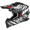 Casca motocross O'neal 2series glitch V.23, Negru/Alb thumb